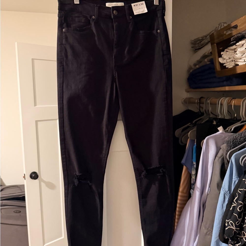 Women's high waisted Top Shop Black Jeans